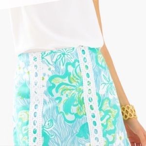Lilly Pulitzer lace skort Lagoon Green Wave Rider